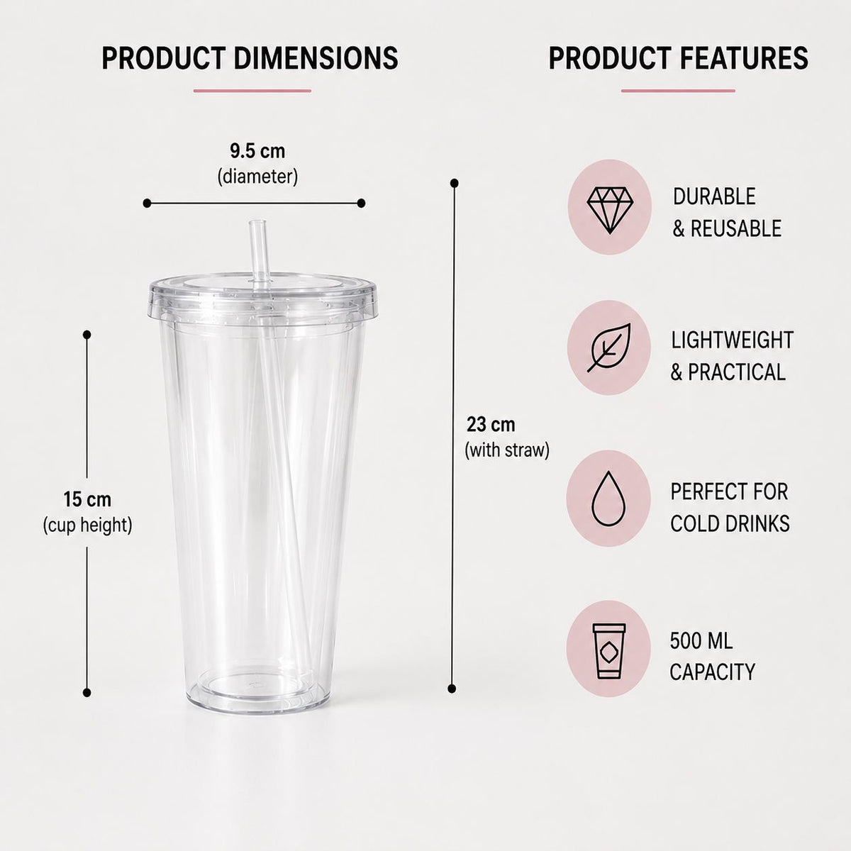 Personalized Clear Acrylic Tumbler with Name – image 2
