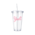 Personalized Clear Acrylic Tumbler with Name